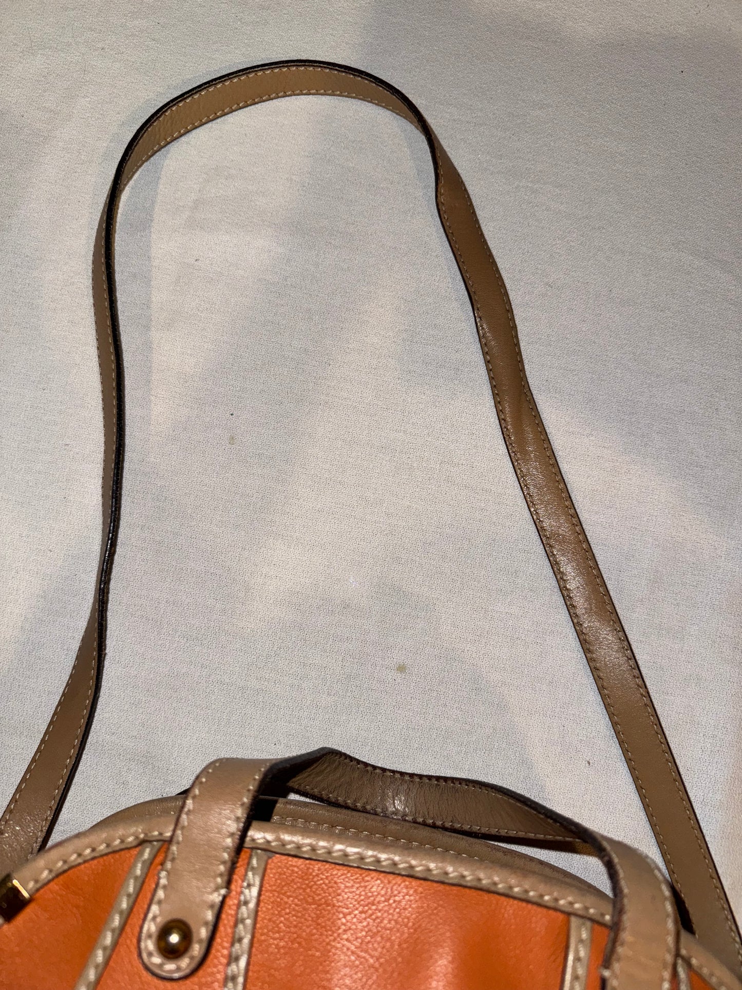 Chloé Vintage Orange Leather Structured Satchel Bag