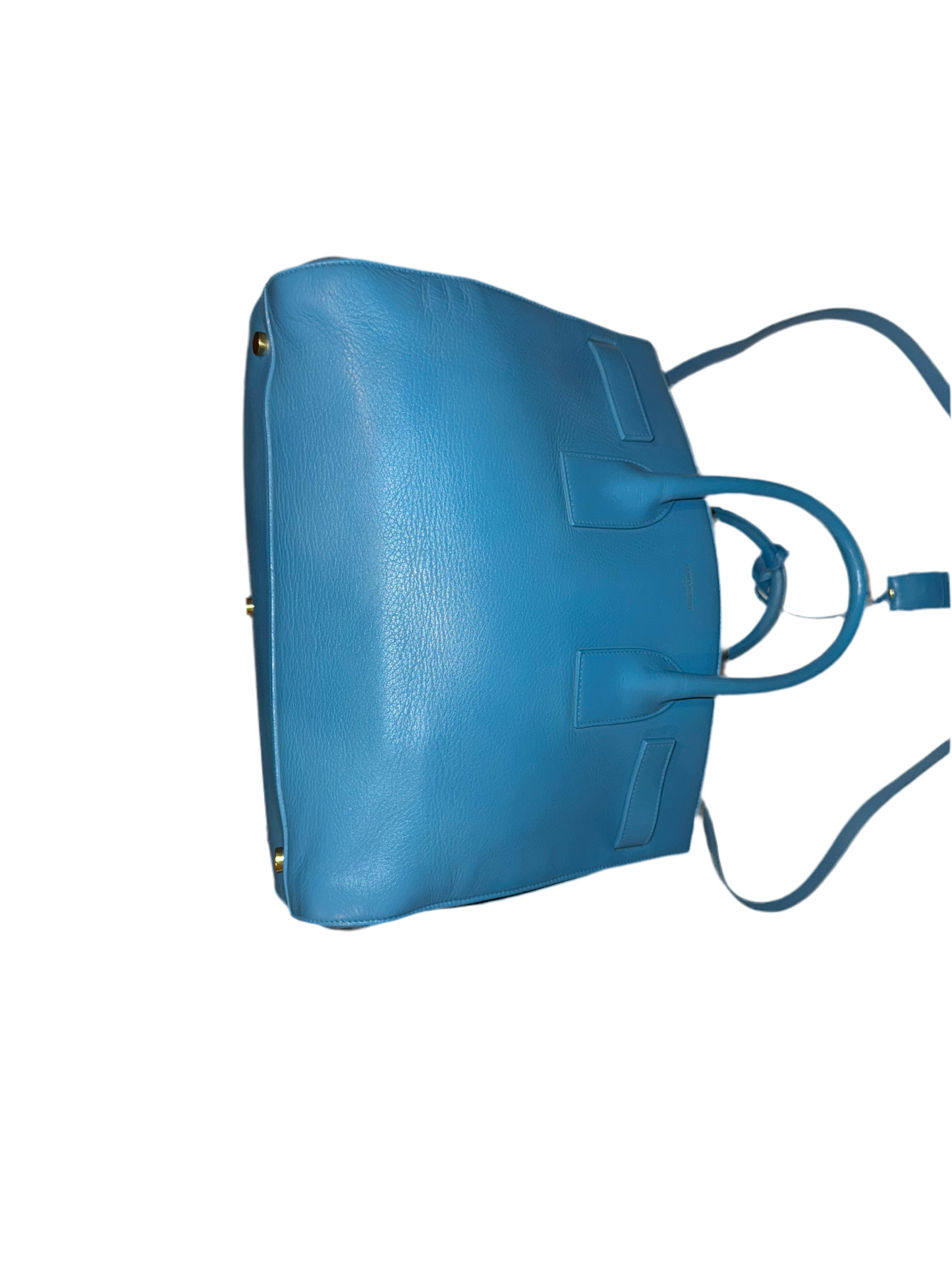 Saint Laurent Sac de Jour Tote in Light Blue Smooth Leather