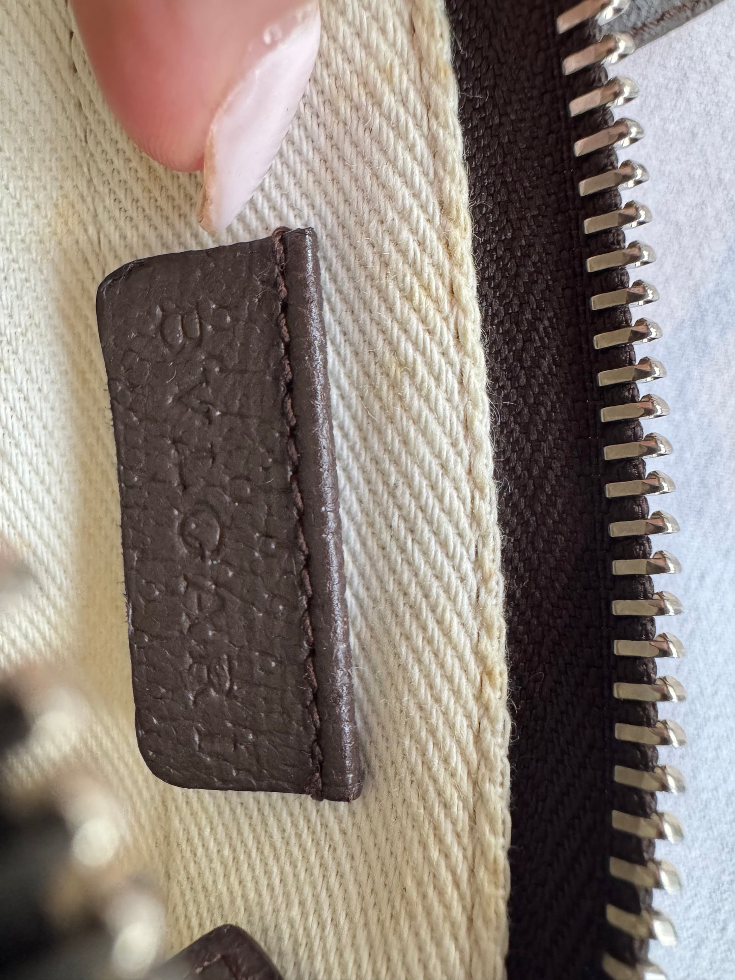 BVLGARI Beige Monogram Canvas & Brown Leather Crossbody Bag