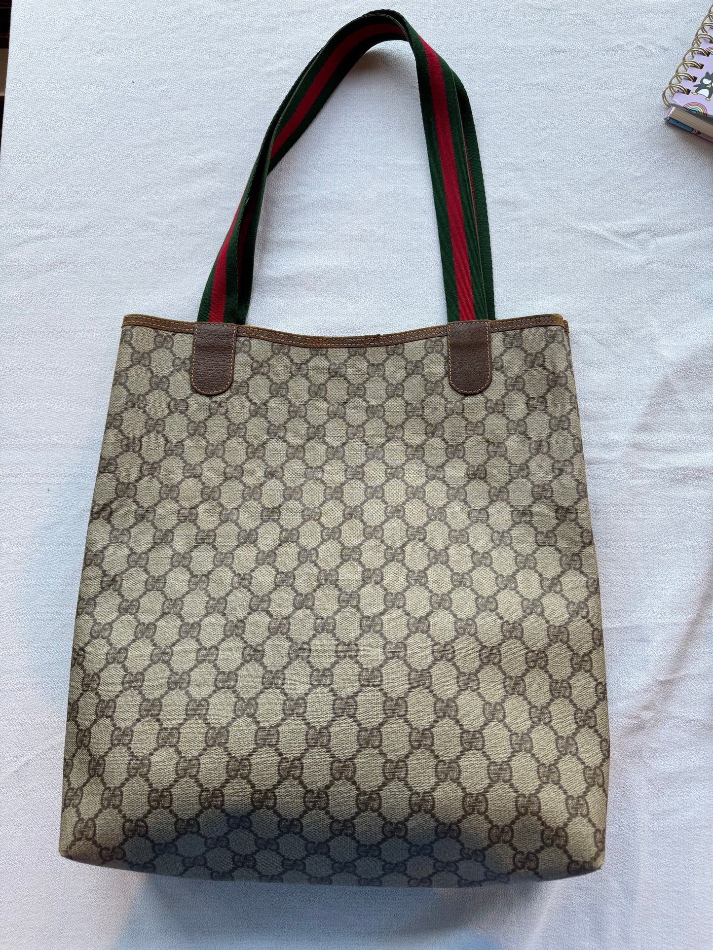 Gucci GG Supreme Web Sherry Line Tote Bag
