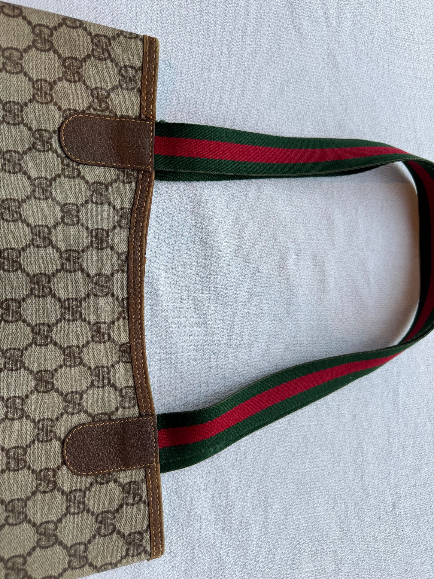 Gucci GG Supreme Web Sherry Line Tote Bag