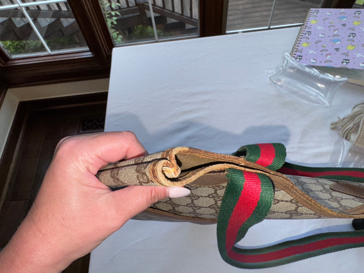 Gucci GG Supreme Web Sherry Line Tote Bag